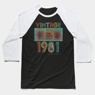 38th Birthday Gift Cassette Vintage 1981 Classic Baseball T-Shirt